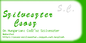 szilveszter csosz business card